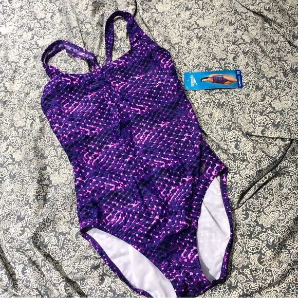 Speedo Other - NWT Speedo purple swimsuit one piece 10